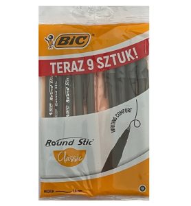 Zestaw długopisów BIC Round Stic Classic czarne 9 szt.