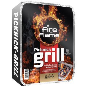 fire & flame Grill piknikowy jednorazowy na wyjazd
