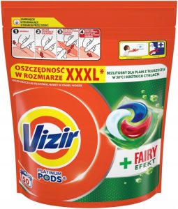 Vizir Platinum PODS Fairy Effect kapsułki do prania 50 prań