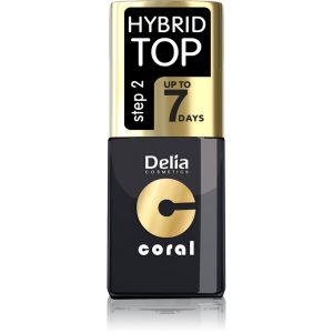 DELIA COSMETICS Coral Hybrid Gel top coat do lakierów hybrydowych 11 ml