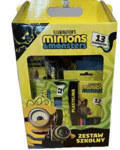 zestaw szkolny plastyczny Minionki 13el St.Majewski