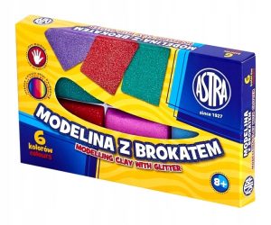 modelina Astra z brokatem 6 kolorów