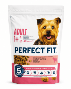 PERFECT FIT Adult 1+ bogaty w wołowinę dla małych psów
