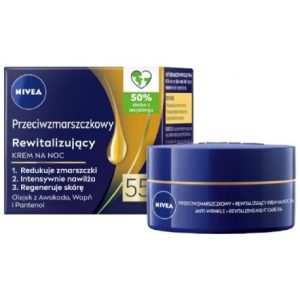 NIVEA Przeciwzmarszczkowy Rewitalizujący Krem na Noc 55+