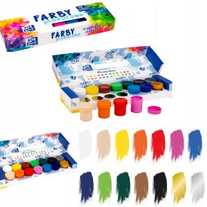 Oxford Farby plakatowe 12 szt. + 2 gratis 20ml