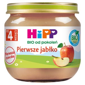 HIPP BIO od pokoleń deserek w słoiczku, Pierwsze jabłko, po 4. m-cu życia 80 g