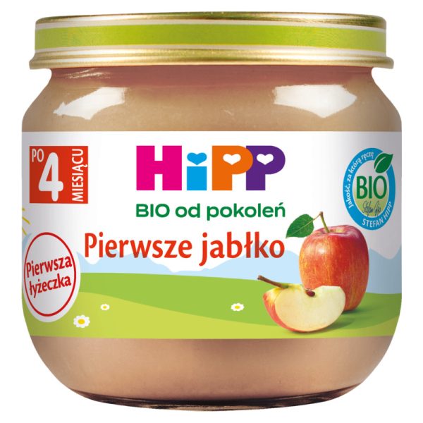 HIPP BIO od pokoleń deserek w słoiczku, Pierwsze jabłko, po 4. m-cu życia 80 g