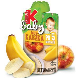 KUBUŚ mus+kaszka, Jabłko, Banan, po 5. miesiącu życia 100 g