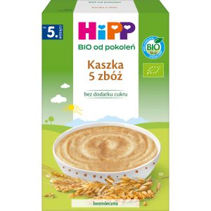 HIPP BIO od pokoleń kaszka bezmleczna, 5 zbóż, po 5. m-cu życia 200 g