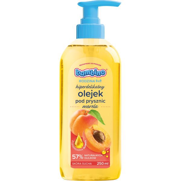 BAMBINO Rodzina olejek pod prysznic, hiperdelikatny, Morela 250 ml