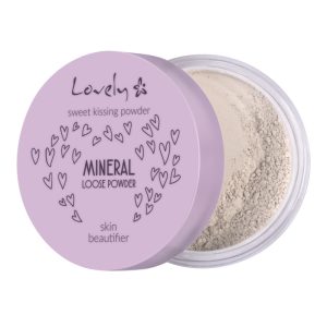LOVELY Mineral puder do twarzy, silnie matujący fikser mineralny, Transparentny 5,5 g