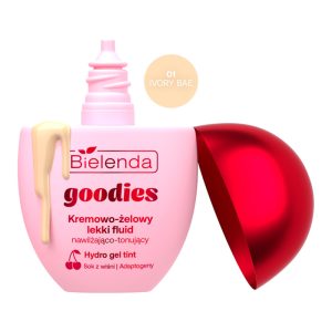 BIELENDA Goodies fluid do twarzy, kremowo-żelowy, nawilżająco-tonujący, nr 01 Ivory Bae 40 ml