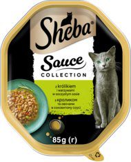 SHEBA Sauce Collection karma pełnoporcjowa mokra dla dorosłych kot&oacute;w, z Kr&oacute;likiem i warzywami 85 g