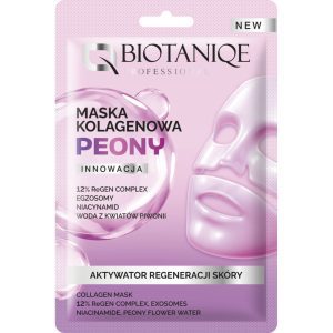 BIOTANIQE Professional maska w płachcie, kolagenowa, Peony 1 szt.