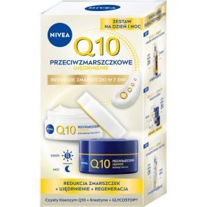 NIVEA Q10 Ujędrnienie zestaw kremów do twarzy, krem do twarzy na dzień SPF 15, krem do twarzy na noc 1 szt.