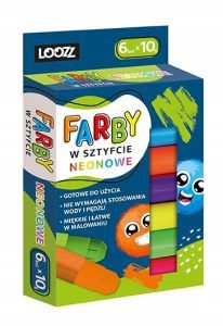 farby w sztyfcie neonowe 6 kolorów 6 x 10 g