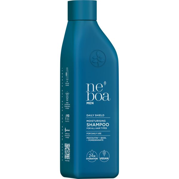 NEBOA Men Daily Shield szampon do włosów każdego rodzaju, nawilżający, do codziennego użytku 300 ml