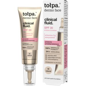 TOŁPA Dermo Face Clinical Fluid. fluid do twarzy, przeciw przebarwieniom, SPF 30, nr 02 Natural 25 ml