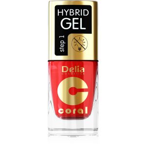 DELIA COSMETICS Coral Hybrid Gel lakier do paznokci, Step 1, nr 01; 11 ml