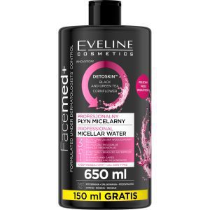 EVELINE COSMETICS Facemed+ płyn micelarny, profesjonalny, 3w1 650 ml