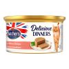 BUTCHER’S Delicious Dinners karma pełnoporcjowa mokra dla dorosłych kotów, mus z wołowiną i wątróbką 85 g