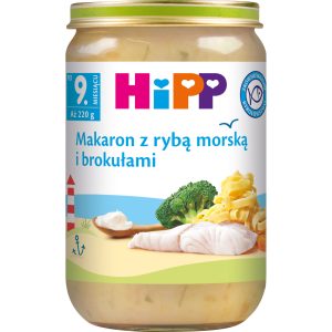 HIPP danie w słoiczku, Makaron z rybą morską i brokułami, po 9. m-cu życia 220 g