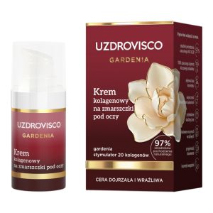 UZDROVISCO Gardenia krem pod oczy, przeciwzmarszczkowy, kolagenowy 15 ml