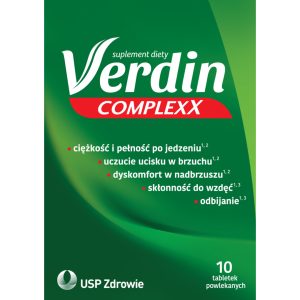 VERDIN Complexx tabletki powlekane, wspierające układ trawienny, suplement diety 10 szt.