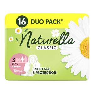 NATURELLA Classic podpaski higieniczne, ze skrzydełkami, Maxi 3 16 szt.