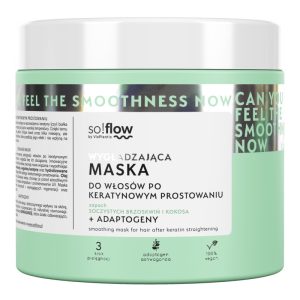 SO!FLOW BY VIS PLANTIS maska do włos&oacute;w po keratynowym prostowaniu, zapach soczystych Brzoskwiń i Kokosa 400 ml