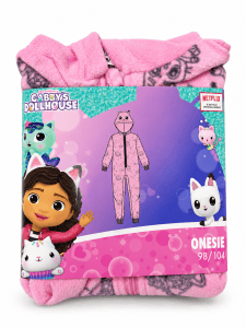 Kombinezon dziecięcy GABBY'S Dollhouse  &ndash; polarowy, r&oacute;żowy, rozmiar 98/104