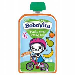 BoboVita Mus gruszka, morela i kremowy banan Kicia Kocia po 6. miesiącu życia