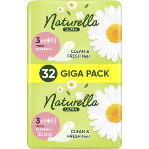 NATURELLA Ultra podpaski higieniczne, ze skrzydełkami, Maxi 32 szt.