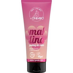 ONLYBIO BODY IN BALANCE peeling do ciała, cukrowy, Malina 200 ml