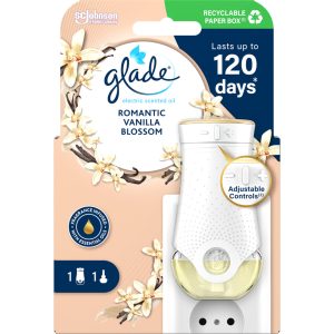 GLADE Electric Scented Oil elektryczny odświeżacz powietrza z zapasem, Romantic Vanilla 20 ml