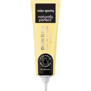 MISS SPORTY Naturally Perfect Glow Elixir tint do twarzy z peptydami i witaminą C, 3w1, nawilżająco-rozświetlający, nr 30 Medium 20 ml