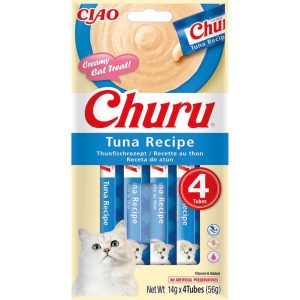 Inaba Ciao Churu karma uzupełniająca dla kotów o smaku tuńczyka, 4 x 14 g