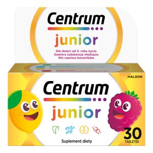 Centrum Junior tabletki do ssania, z witaminami i składnikami mineralnymi dla dzieci od 4.rż., suplement diety 30 szt.