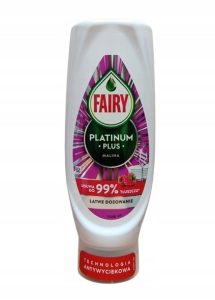 Fairy Platinum Plus – płyn do mycia naczyń Cytryna, 545 ml, nakrętka niekapek