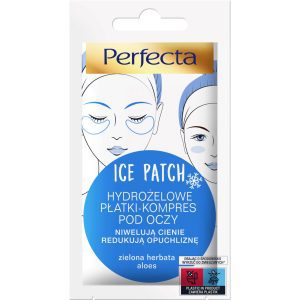 Perfecta Ice Patch płatki pod oczy z zieloną herbatą i aloesem, redukują opuchliznę 2 szt.
