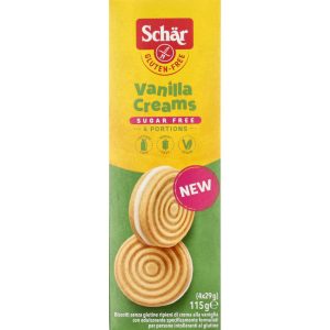 SCHÄR ciastka z nadzieniem waniliowym, bezglutenowe 115 g