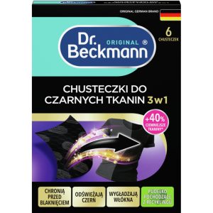 Dr. Beckmann Chusteczki do czarnych tkanin 3w1 – 6 sztuk