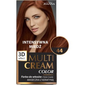 Joanna Multi Cream Color farba do włos&oacute;w, nr 44 Intensywna Miedź 1 szt.