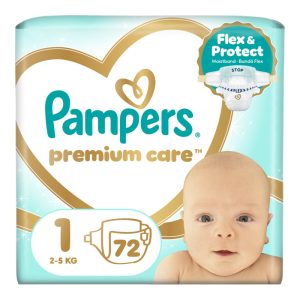 PAMPERS Premium Care pieluchy, rozm.1, 2-5kg 72 szt.