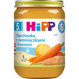 HIPP danie w słoiczku, Marchewka ziemniaczki łosoś, po 5. m-cu życia 190 g