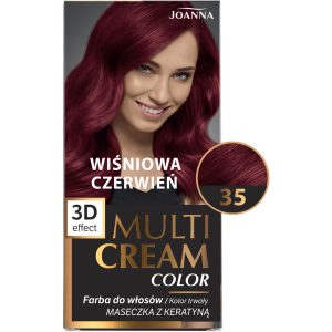 Joanna Multi Cream Color farba do włos&oacute;w, nr 35 Wiśniowa Czerwień 1 szt.