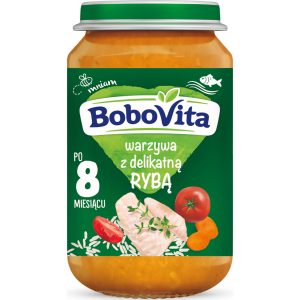 BOBOVITA danie w słoiczku, Obiadek dla niemowląt, warzywa z delikatną rybą, 8m+ 190 g