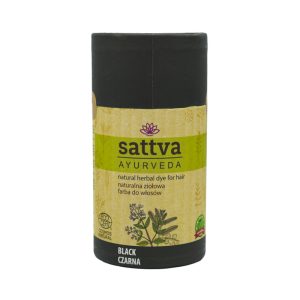 Sattva Ayurveda farba do włos&oacute;w, naturalna, ziołowa, Czarna 150 g