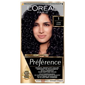 L'Or&eacute;al Paris Pr&eacute;f&eacute;rence farba do włos&oacute;w z aktywatorem połysku, koloryzacja trwała, nr 1 Czerń 1 szt.
