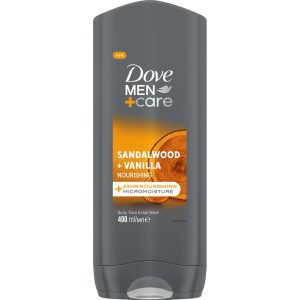 Dove Men+Care żel pod prysznic dla mężczyzn, odżywczy, Sandalwood & Vanilla 400 ml